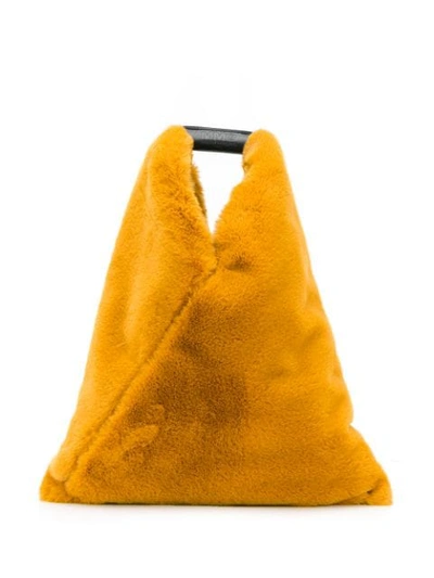 Mm6 Maison Margiela Japanese Faux Fur Tote In Yellow