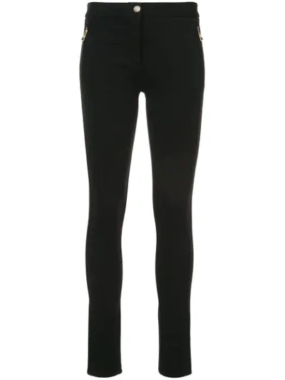 Roberto Cavalli Black Nappa Leather Leggings