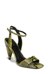 Via Spiga Ria Snake-embossed Sandals In Lemon