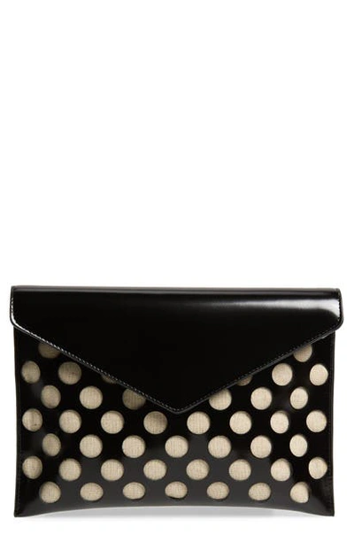 Rebecca Minkoff Leo Perforated Leather Clutch - Black