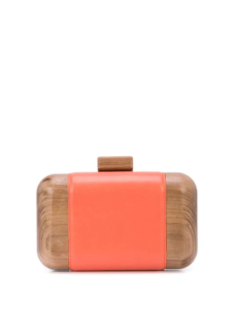pink and orange clutch bag