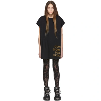 Gucci Oversized Sequin Detail T-shirt In 1815 Black