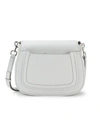 Marc Jacobs Empire City Messenger Leather Crossbody Bag In Light Grey