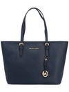 Michael Michael Kors Large Jet Set Travel Tote In Blue