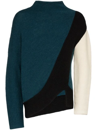 Kiko Kostadinov Rex Striped Jumper In Green