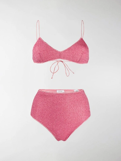 Oseree Lumière High-rise Bikini Set In Pink