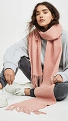 Acne Studios Canada Skinny Scarf In Rose Melange