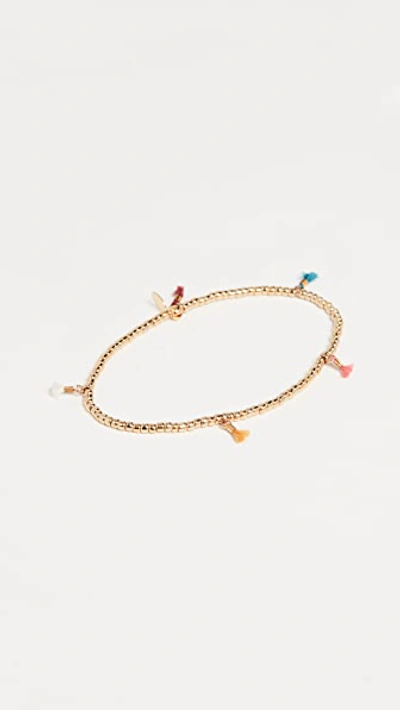 Shashi Lilu 18k Goldplated Tassel Stretch Bracelet