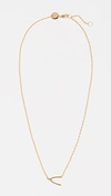 Jennifer Zeuner Jewelry Mini Wishbone Necklace In Gold Vermeil