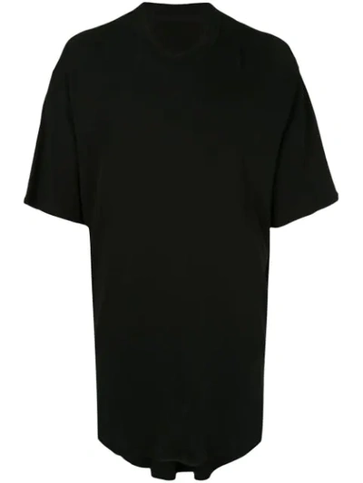 Julius Oversized Elongated T-shirt In Black