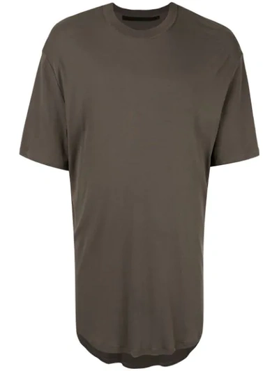 Julius Long Oversized T-shirt In Grey