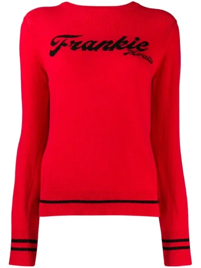 Frankie Morello Logo Embroidered Sweatshirt In Red
