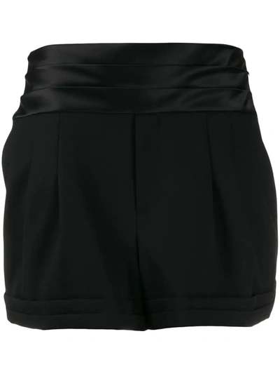 Saint Laurent High Rise Shorts In Black