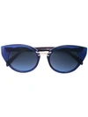 Oscar De La Renta Twist 4 Sunglasses In Blue
