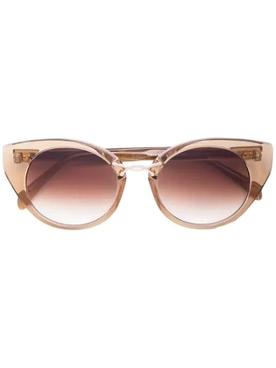 Oscar De La Renta Twist 4 Sunglasses In Gold
