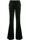 P.a.r.o.s.h Flared Tailored Trousers In Black