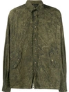 Mr & Mrs Italy Coated Shirt In Green