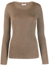 P.a.r.o.s.h Round Neck Jumper In Gold