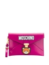 Moschino Teddy Bear Clutch Bag In Pink