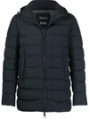 Herno Hooded Puffer Jacket In Blue