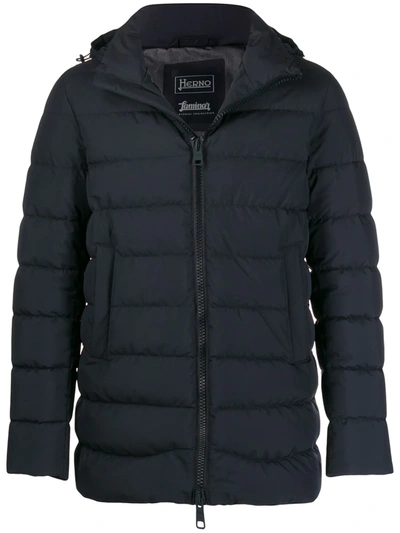 Herno Hooded Puffer Jacket In Blue