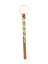 Marni Logo Keychain In Brown