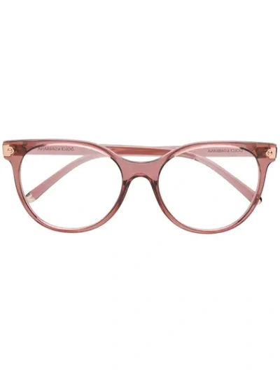 Dolce & Gabbana Round Frame Glasses In Pink