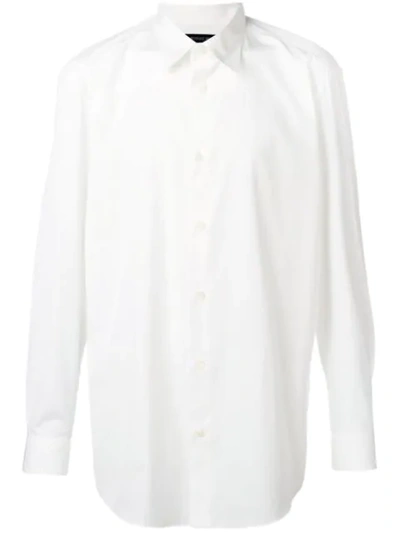Issey Miyake Hemd Mit Mandarinkragen In White