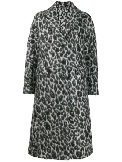 Ermanno Scervino Leopard Print Jacket In Black