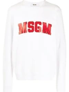 Msgm Logo Sweatshirt In White