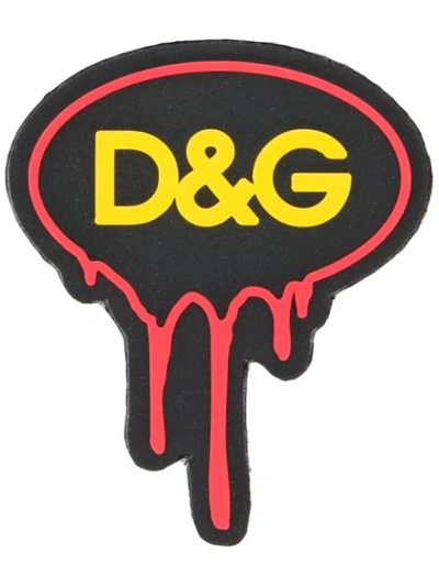 Dolce & Gabbana Logo Sorrento Dgpatch In Black