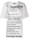 Moschino Care Label-print Cotton-jersey T-shirt In White