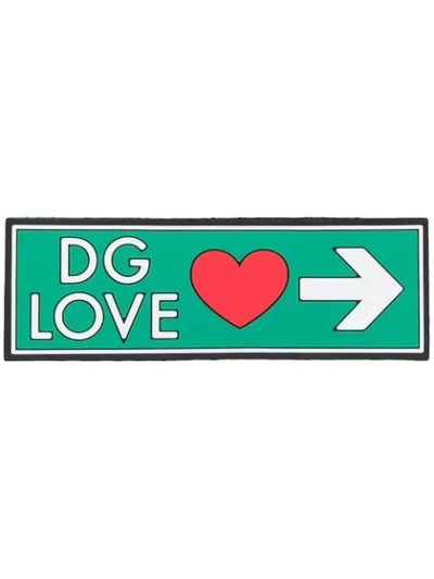 Dolce & Gabbana Love Sign Sorrento Dgpatch In Green