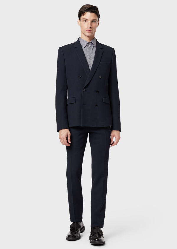 armani suit navy blue