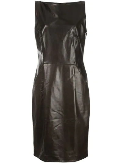 Adam Lippes Fitted Textured Dress In Black