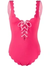 Marysia Lace-up One-piece Swimsuit In Pink