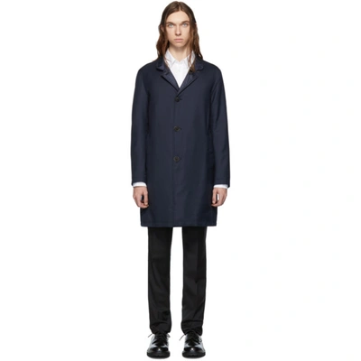 Giorgio Armani Reversible Navy Cashmere Coat