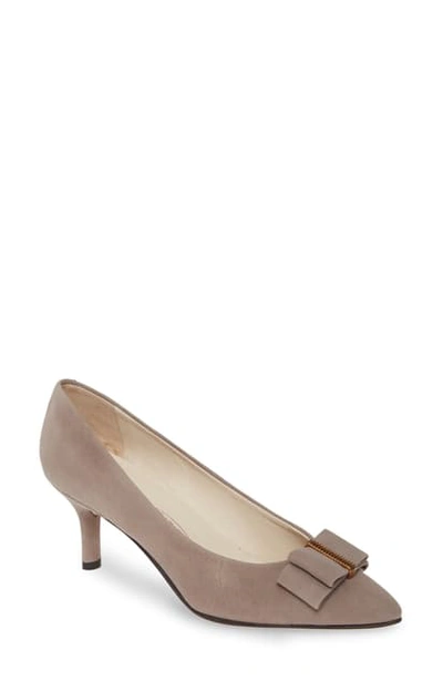 Amalfi By Rangoni Pio Bow Pump In Grigio Suede