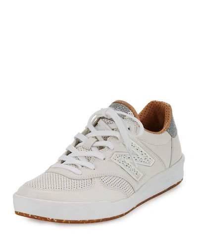 New Balance Men's Crt300v1 Leather Trainer Sneakers, White/tan In White/brown