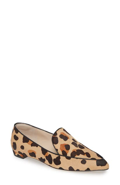 holland leopard print calf hair and leather loafer