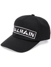 Balmain Men's Badges Embroidered Logo Baseball Cap In Black