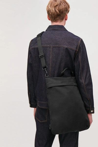 Cos Tote Backpack In Black