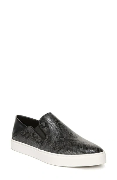 Vince Garvey Snake-print Slip-on Sneakers In Dark Grey Snake Print