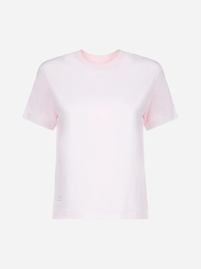 Thom Browne T-shirt In Rose-pink Cotton In Lt Pink