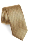 Canali Bolts & Spools Classic Silk Tie In Yellow