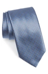 Canali Bolts & Spools Classic Silk Tie In Light Blue