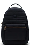 Herschel Supply Co Nova Mid-volume Quilted Backpack In Black/gold
