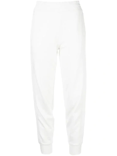 Vince Mixed Media Jogger Pants In Off White