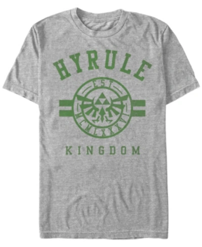 Nintendo Men's Legend Of Zelda Hyrule Kingdom Short Sleeve T-shirt In Athletic H