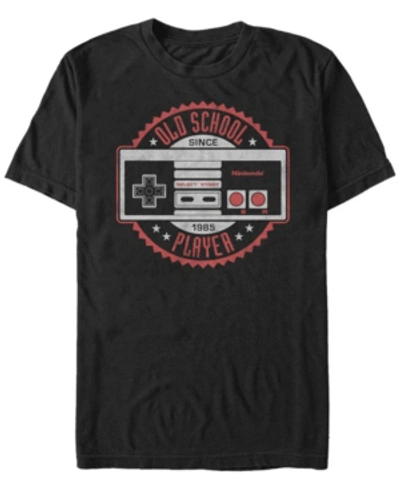 Nintendo Men's Classic Nes Controller Short Sleeve T-shirt In Black